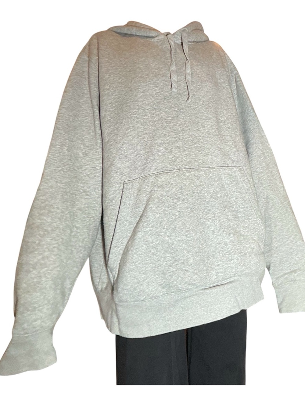 Reebok Men's Light Gray Crewneck Hoodie Sweatshirt